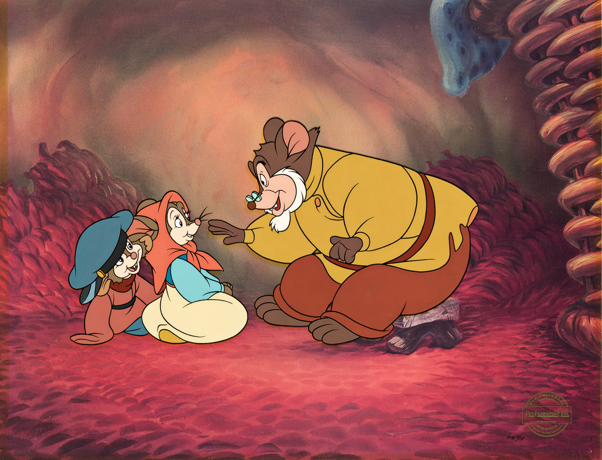(DON BLUTH STUDIOS / ANIMATION) An American Tail hand-painted limited edition cel.